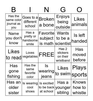 Someone Who... Bingo Card
