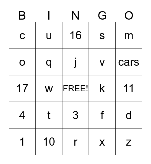 BINGO WESTMALLE 5 Bingo Card