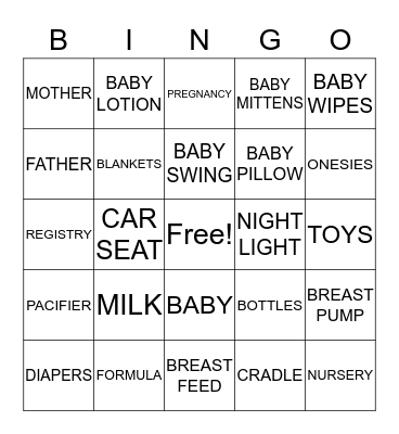 BABY BINGO Card