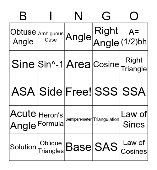 Unit 4-7 Bingo Card