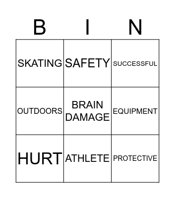 EXTREME SPORTS Bingo Card