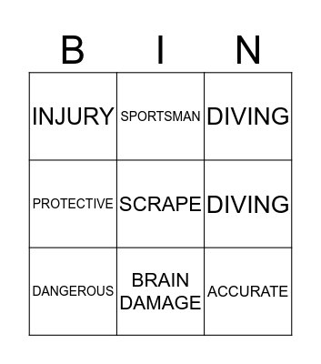EXTREME SPORTS Bingo Card