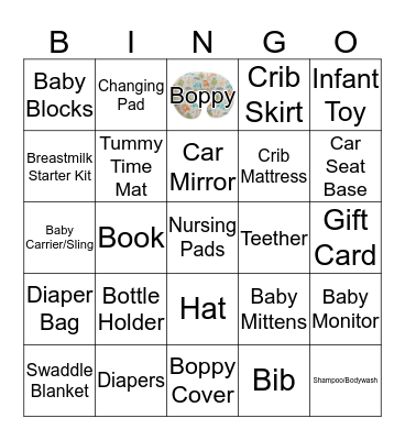 Baby Eckart Bingo Card