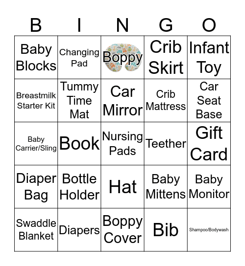 Baby Eckart Bingo Card