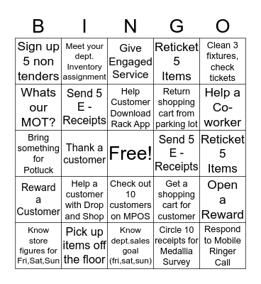 Big 3 Bingo  Bingo Card