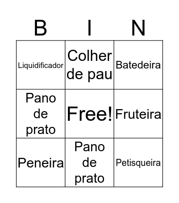 Jarli Bingo Card