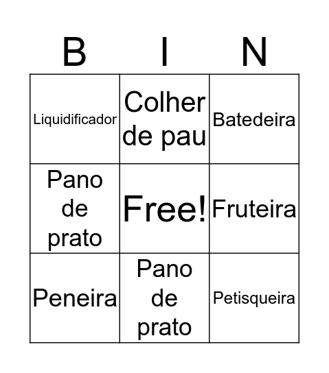 Jarli Bingo Card