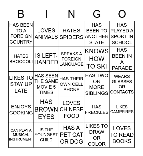 E.P.I.C. BINGO Card