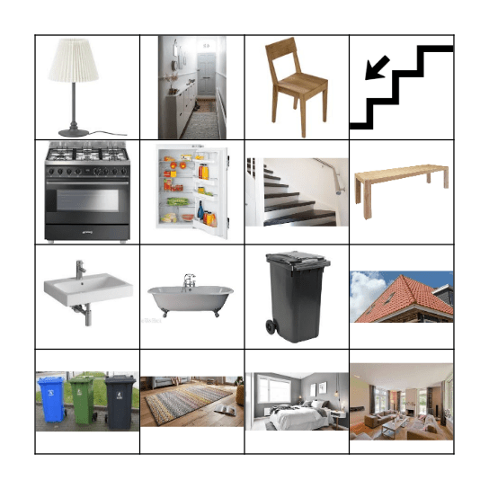 bingo plaatjes huis Bingo Card