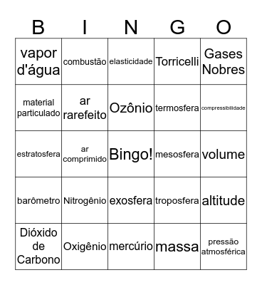Atmosfera Bingo Card