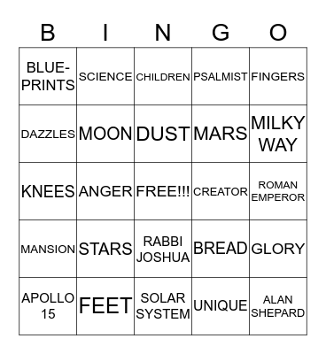 SERMON BINGO Card