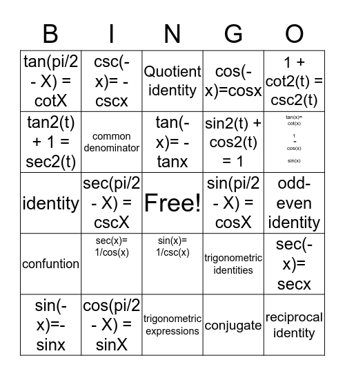 Unit 3 5 1 Bingo Card