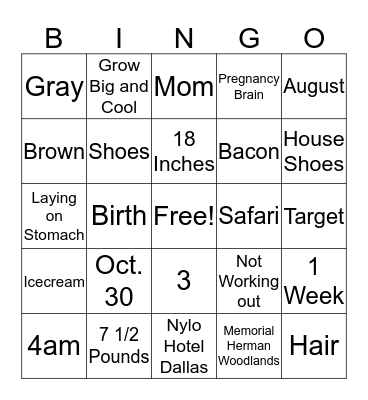 Francis Bears Bingo Card