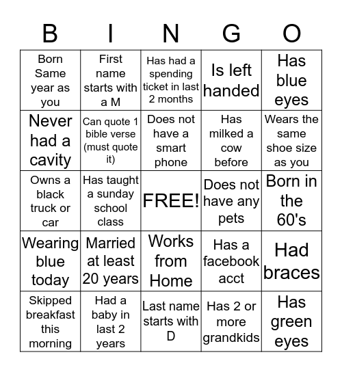 Lighthouse Family Fusion 2017 Bingo Card