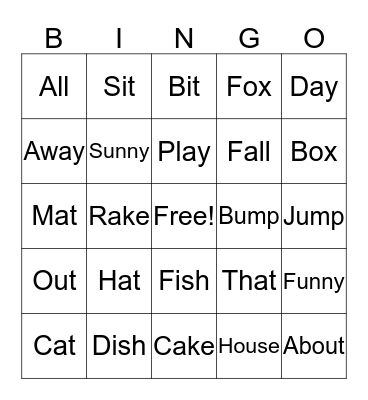 Dr. Seuss's Cat in the Hat  Bingo Card