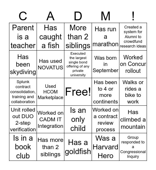 CFA Retreat Bingo Card