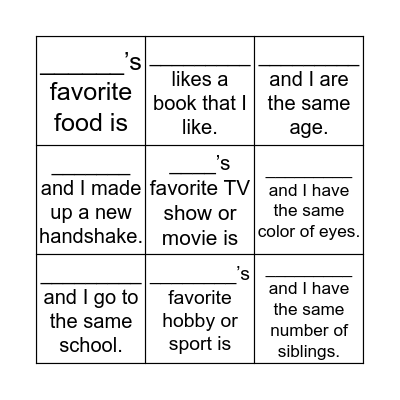 Bingo Card