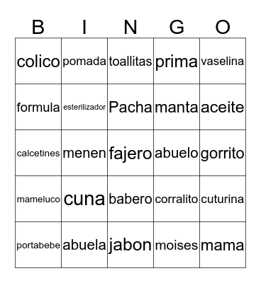 Matías Bingo Card