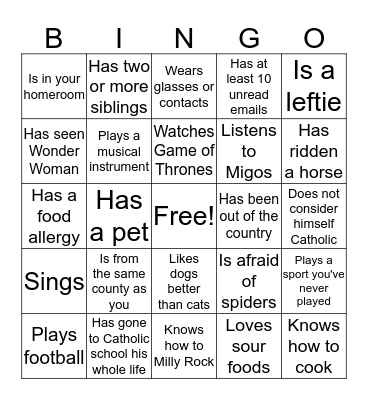 Bingo Card