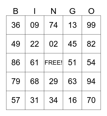 Parallel Senior Villas Bingo Card