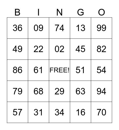 Parallel Senior Villas Bingo Card