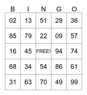 Parallel Senior Villas Bingo Card