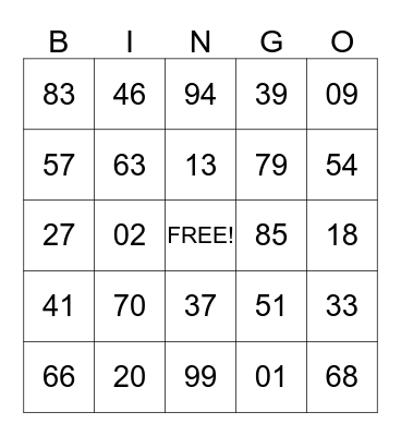 Parallel Senior Villas Bingo Card