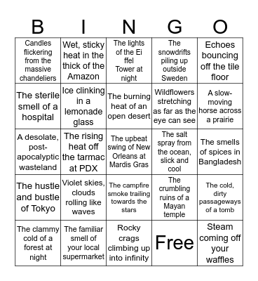 Setting Bingo Card