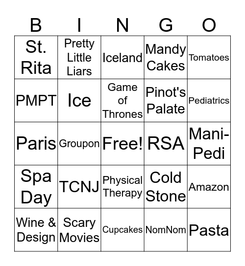 Amanda Lynn Bingo Card