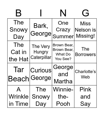 Book Bingo Card