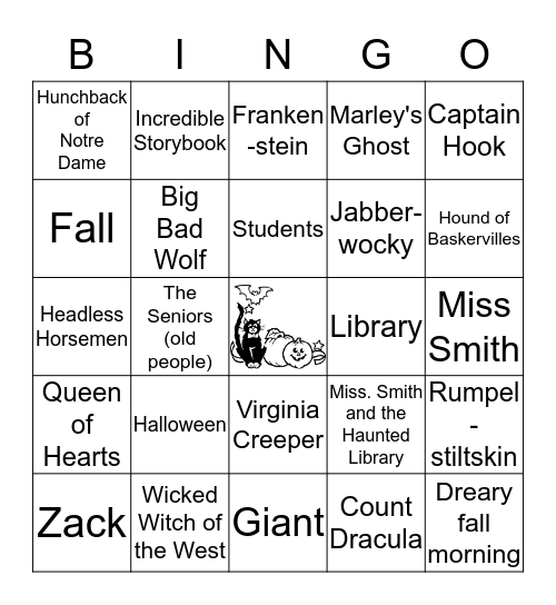 Halloween Bingo Card