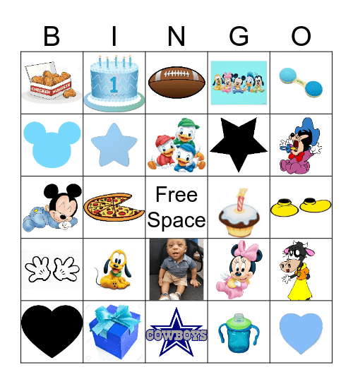 Mickey Mouse Bingo Card