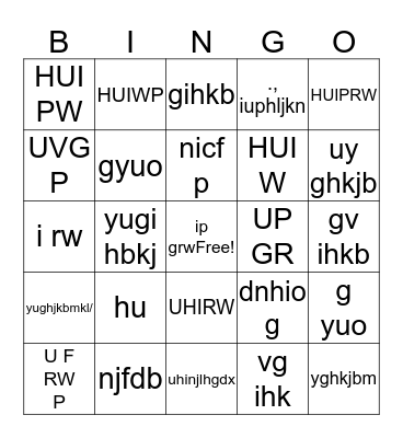 song titles  Bingo Card