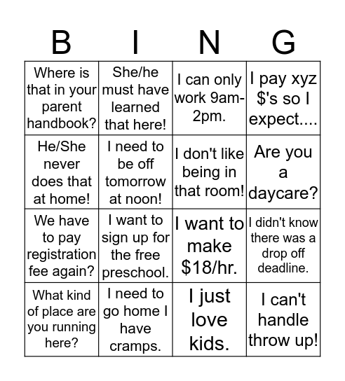 Things that make you go hmmmm.. Bingo Card
