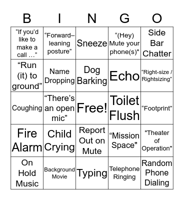 2017 Hurricane Response CONCALL BINGO Card