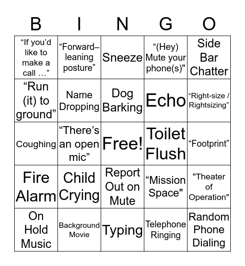 2017 Hurricane Response CONCALL BINGO Card