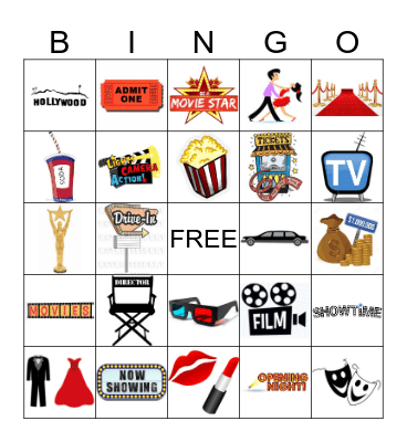 HOLLYWOOD Bingo Card