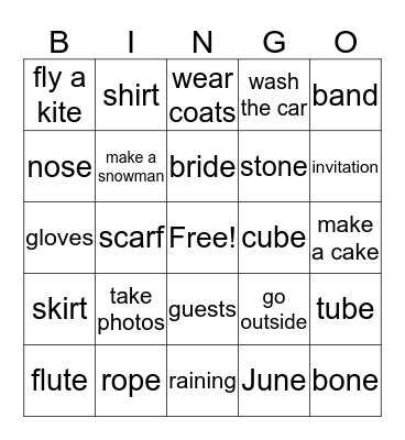big test today! Bingo Card
