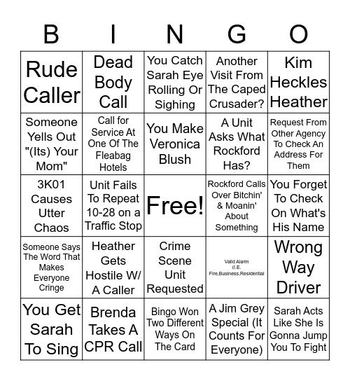 B Days Bingo/Sarah In The House Bingo Card