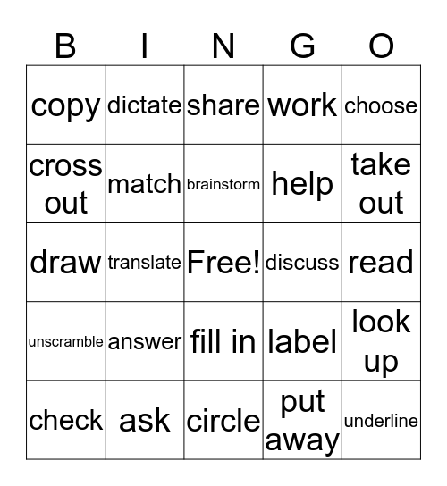 Studying Bingo Card