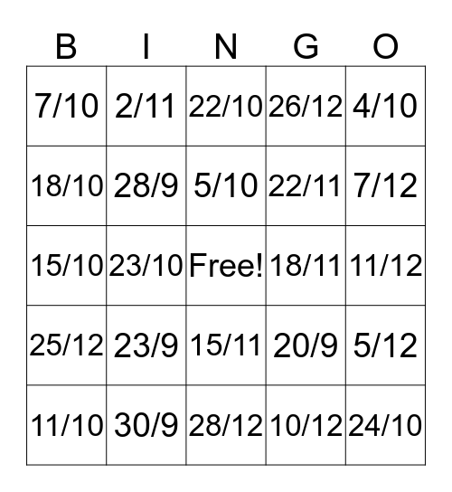 programmering jeugd Bingo Card