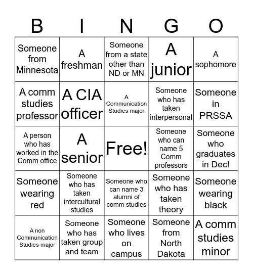 #CIASoFun Bingo Card