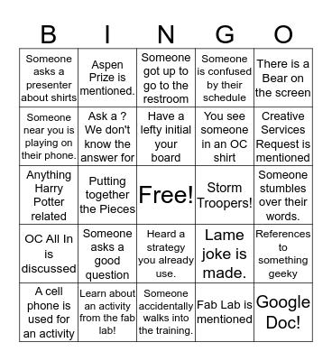 1000 Part 2 Bingo Card