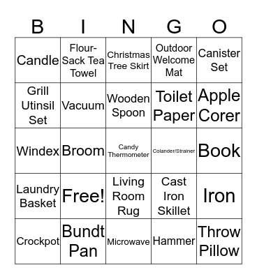 Brooke's Bridal Shower Bingo Card