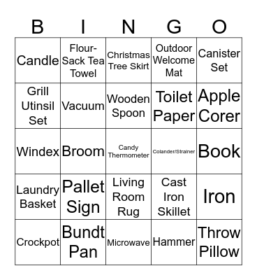 Brooke's Bridal Shower Bingo Card