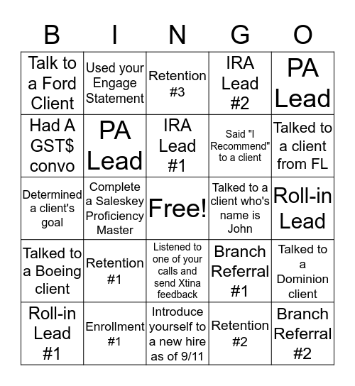 FE Advisor Bingo     Bingo Card