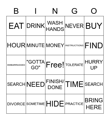 ASL 2 Review Bingo Card