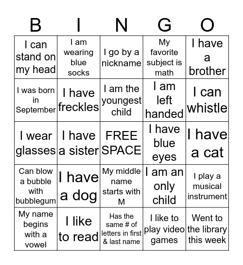 Bingo Card