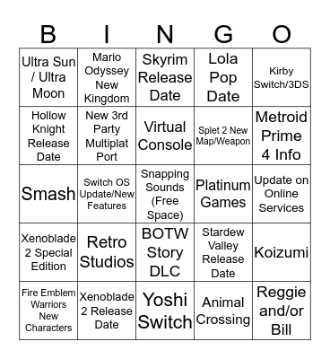 presentation boys Bingo Card