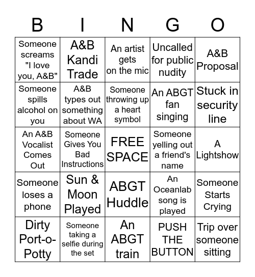 ABGT#250  Bingo 2017 Bingo Card